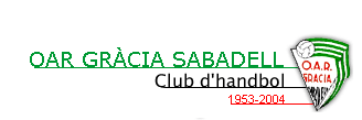 OAR Gr�cia Sabadell, millor entitat de 1982 i 1985