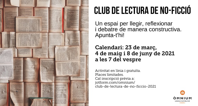Fotografia de l'activitat CLUB DE LECTURA DE NO-FICCIÓ Fotografia de l'activitat CLUB DE LECTURA DE NO-FICCIÓ