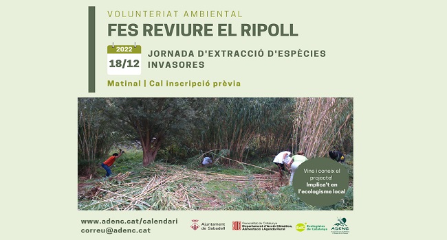 Fotografia de l'activitat FES REVIURE EL RIPOLL. JORNADA D'EXTRACCIÓ D'ESPÈCIES INVASORES